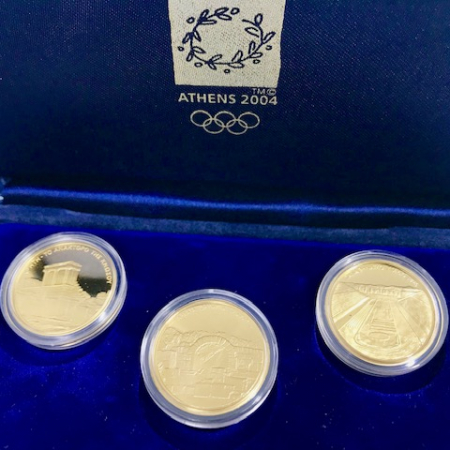 アテネオリンピック 記念金貨、銀貨 - 旧貨幣/金貨/銀貨/記念硬貨